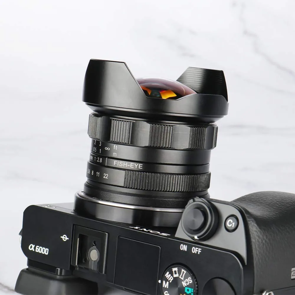 Слишком много Star 7 5 мм F2.8 супер Широкий формат Fisheye Micro один объектив для E mount Canon EOS