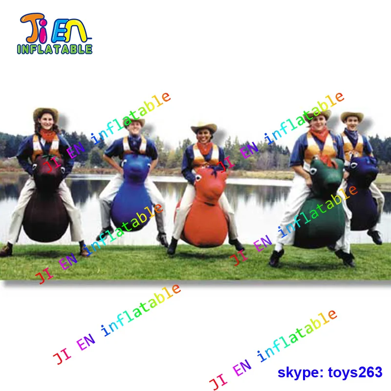 4 шт. в партии надувные прыжки лошади Дерби гоночный воздушный удар конная гонка