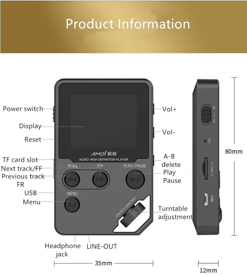 yescool C10 HD мини спортивный MP3 плеер без потерь с экраном 1,8 дюйма Hifi MP3 музыкальный плеер с поддержкой карт TF/DSD 128G