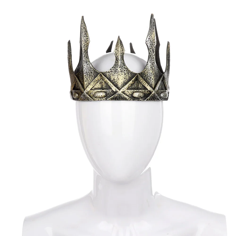 Древний головной убор Larp Viking Corona Hombre средневековый мужской Королевский Король Тиары Корона аксессуары для волос ПУ Косплей Хэллоуин карнавал