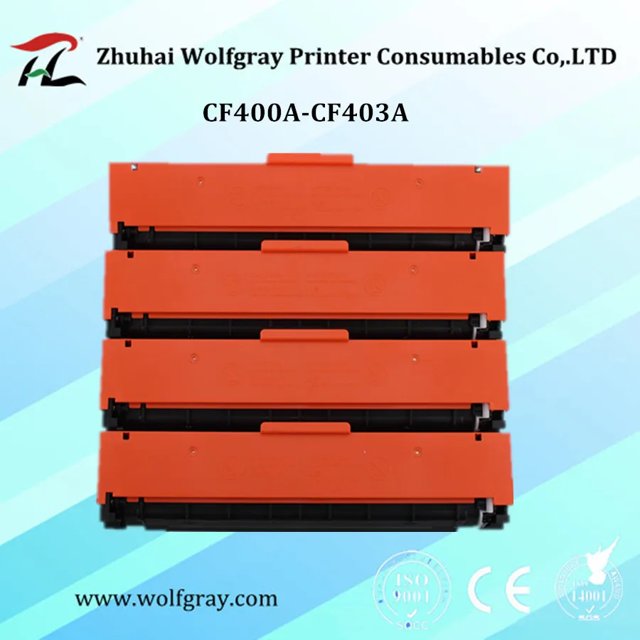 YI LE CAI совместимый тонер-картридж CF400 400A CF400A CF401A CF201A 201A для hp color Laserjet Pro M252dw/M252nMFP/M277dw/M277n