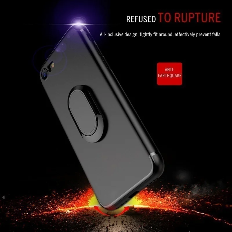 Чехол для iPhone 8 7 6 6s Plus X роскошный силиконовый ударопрочный чехол с магнитным
