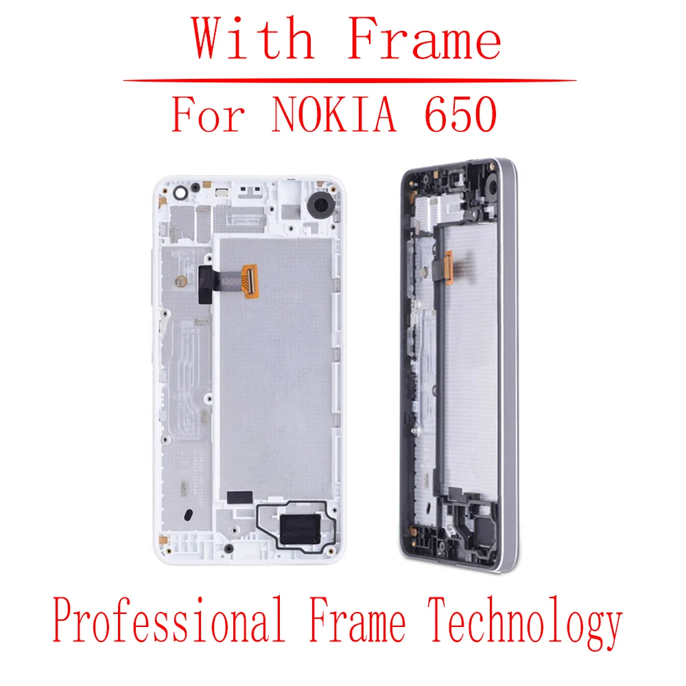 5.0"Original For NOKIA Lumia 650 LCD Display Touch Screen with Frame Digitizer Microsoft Replacement RM-1154# | Мобильные