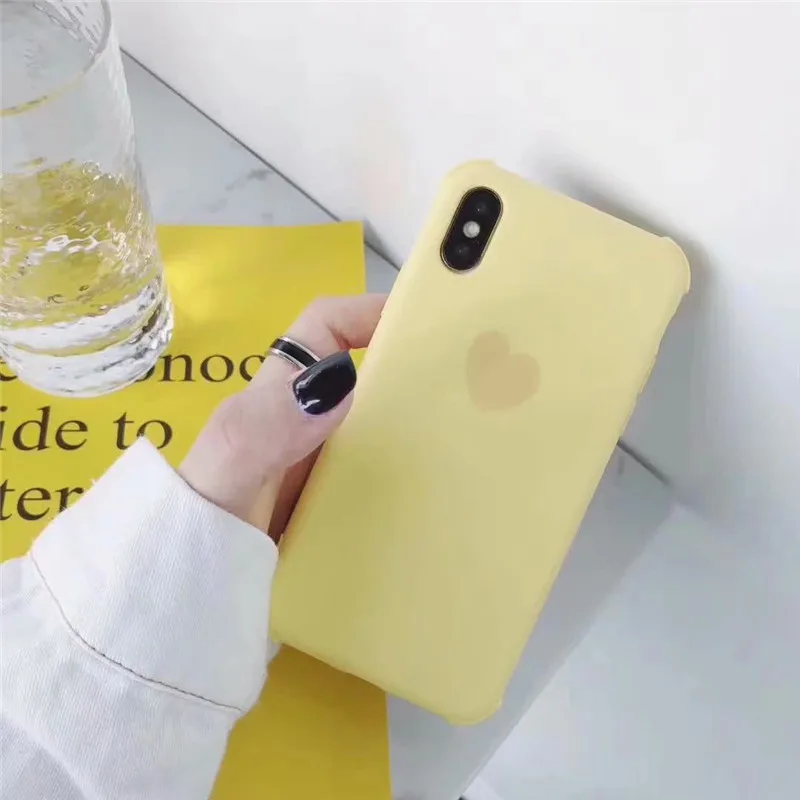 Чехол GYKZ карамельного цвета с сердечками для iPhone 6 6s XS MAX XR X 8 Plus противоударный