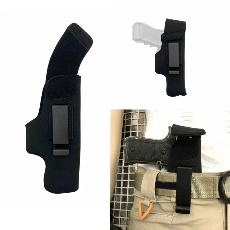 Фото Кобура для скрытой переноски правой рукой Glock металлический зажим ремня IWB OWB
