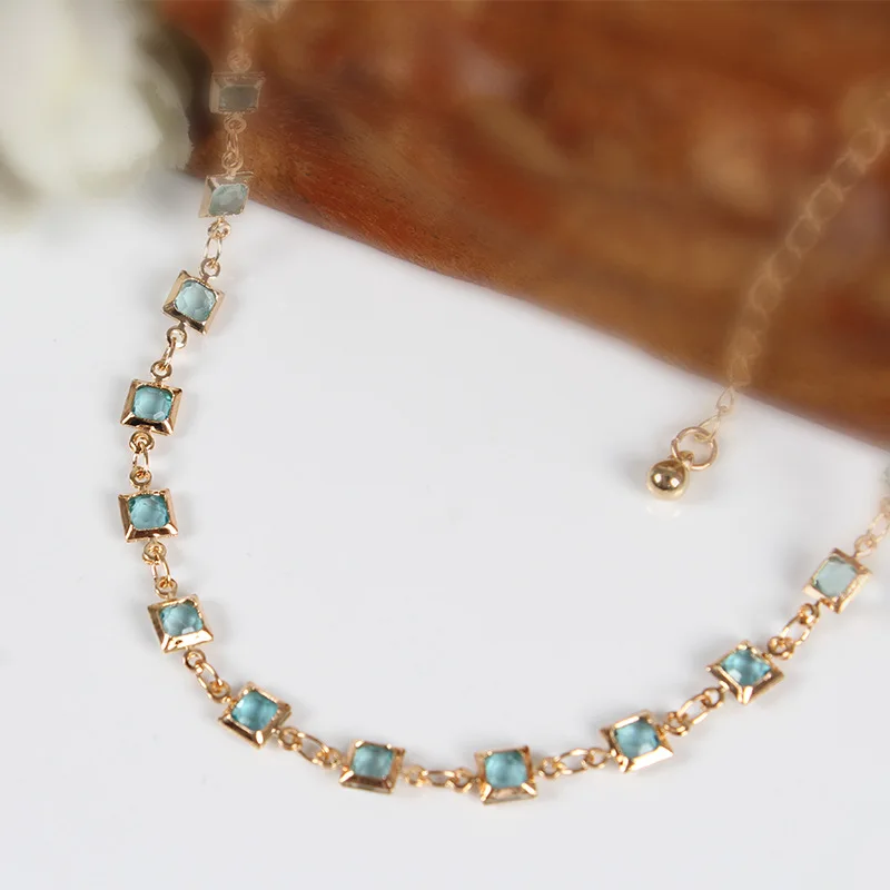 Acrylic Imitation Gem Women Choker Necklace Female 2018 Fashion Jewelry Ladies Party Necklaces New Style Gold Silver Color | Украшения и