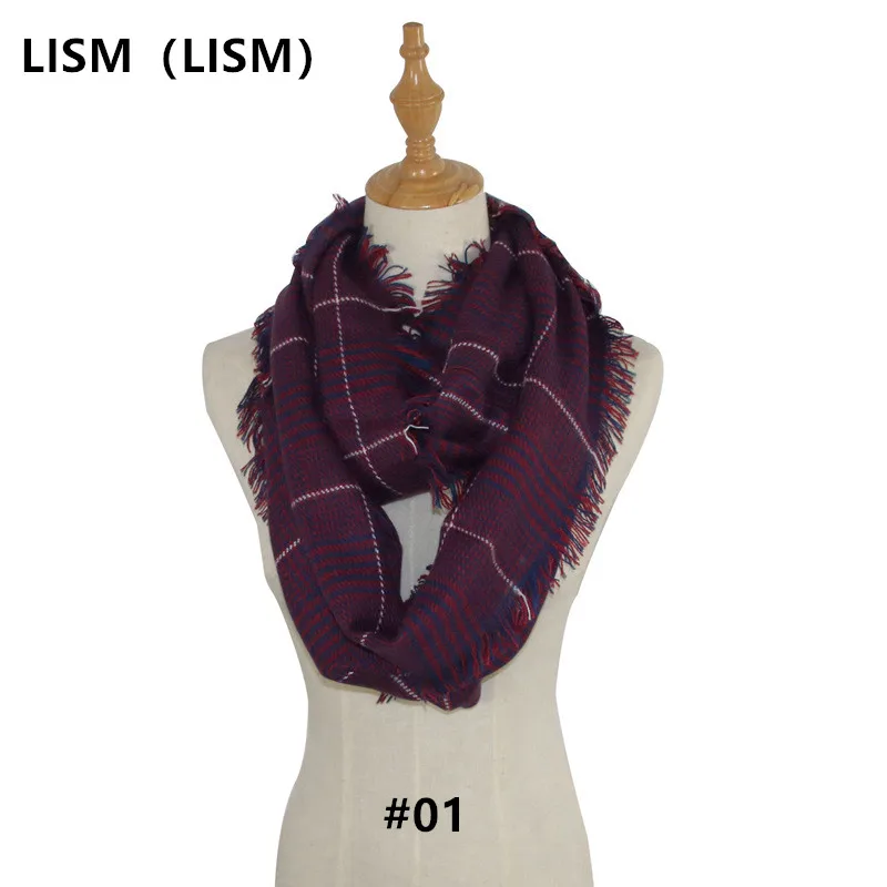 New ladies warm scarf autumn and winter fashion seven-color imitation cashmere checked | Аксессуары для одежды