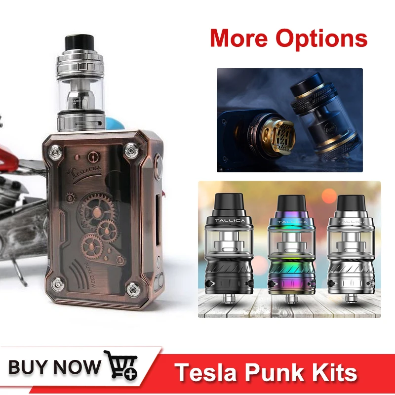 Оригинал электронная сигарета набор Тесла панк 220 Вт мод coilart маг RTA V2 Teslacigs tallica