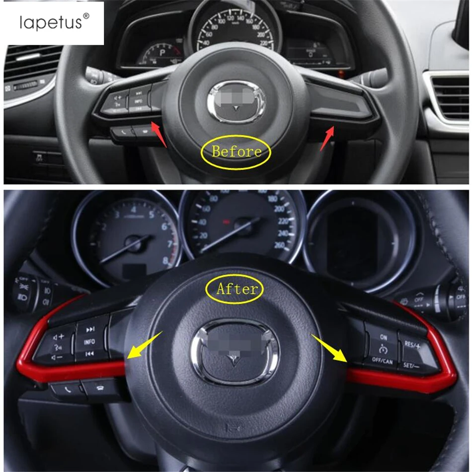 Комплект декоративных крышек на руль для Mazda 2 Demio 2015 - 2019 из АБС-пластика