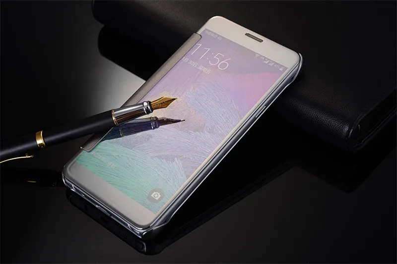 MKSUP чехол с зеркальной поверхностью для samsung Note 4 N910C покрытие кожаный откидной