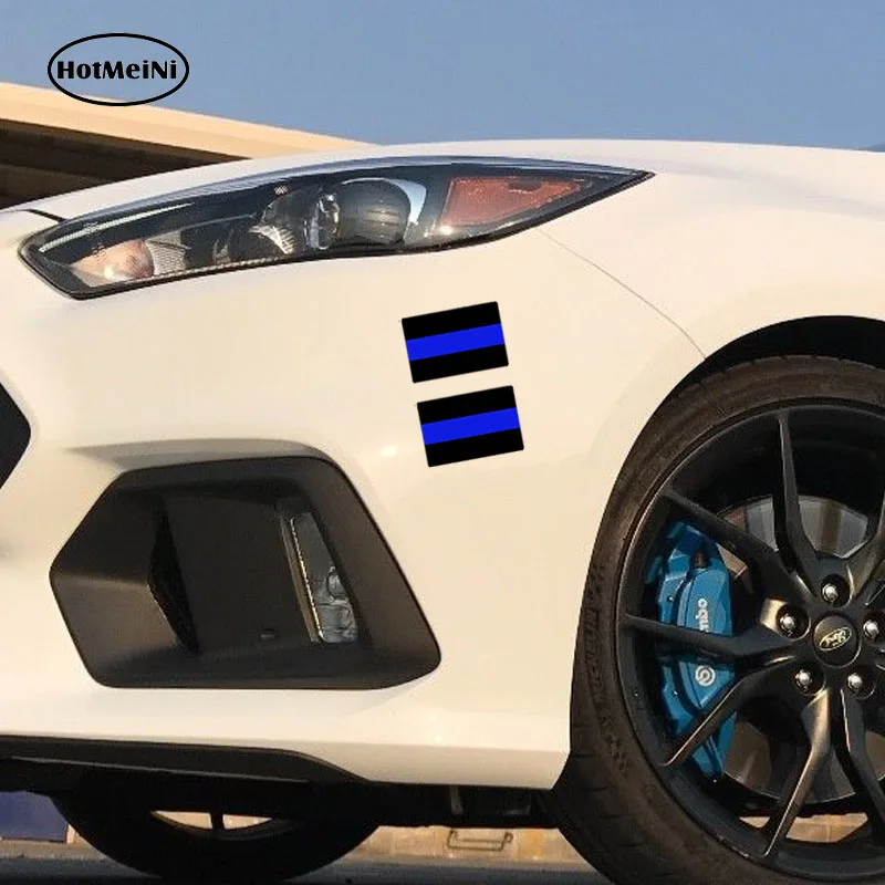 HotMeiNi автомобильный Стайлинг 2 x Светоотражающая тонкая синяя линия стикер s