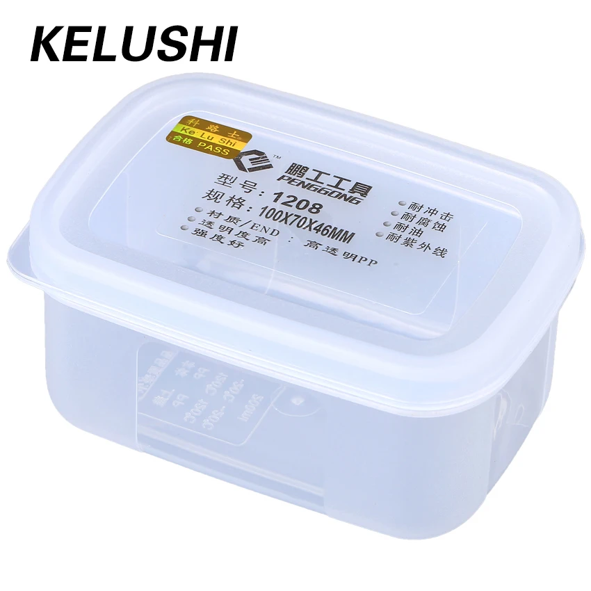 KELUSHI Wholesale Price 6PCS Firm Optical fiber Toolbox Transparent Clear Tools Packaging Tool Case Fiber |