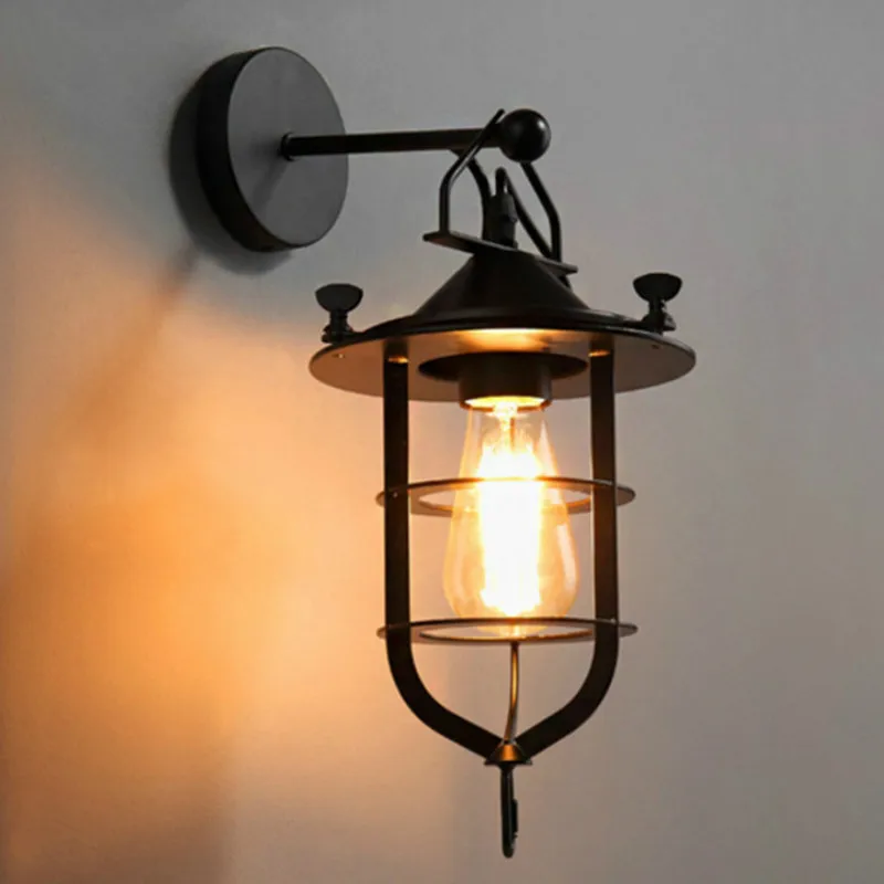 Винтажные настенные светильники промышленное бра настенный светильник железный