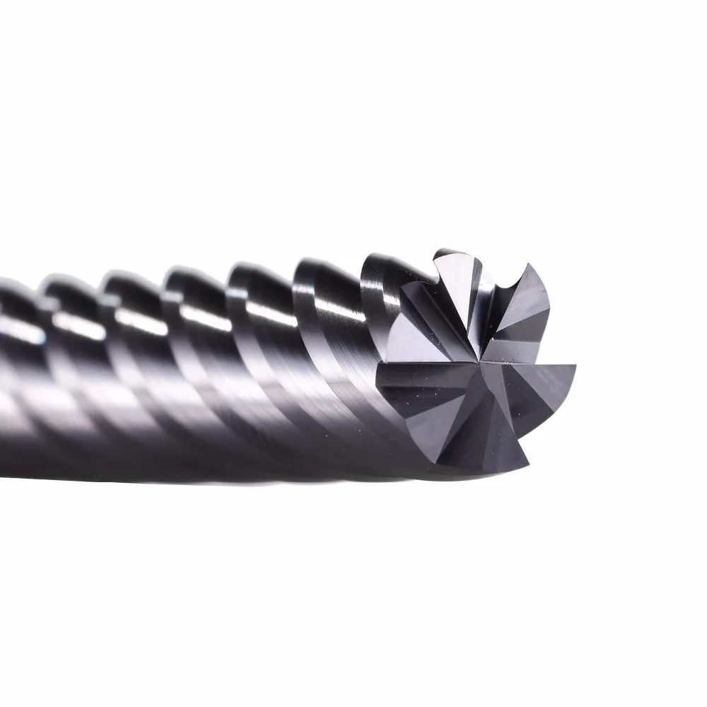 

GM-6E GM-6EL solid tungsten steel 6 flute square head coated end mills cnc milling cutter for metal finish machining HRC4