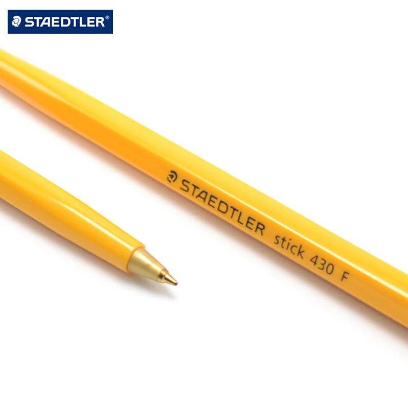 10 шт./лот stedtler stick 430F шариковая ручка 0 5 мм металлическая с пенпоинтом гладкая