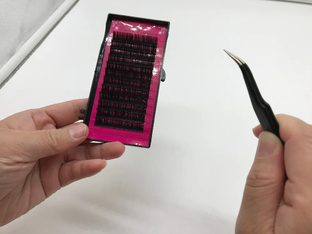 Высококачественные Прецизионные пинцеты для наращивания ресниц черные