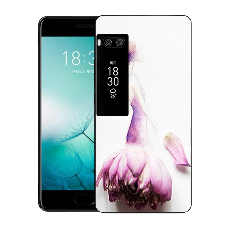 Чехол для Meizu Pro 7 мягкий силиконовый прозрачный чехол из ТПУ с принтом брака