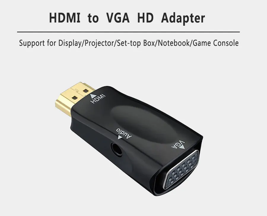 Urgrico адаптер hdmi-vga штекер в Famale конвертер HDMI VGA адаптер 1080 P аудио кабель для ПК ноутбука ТВ коробка дисплей проектор