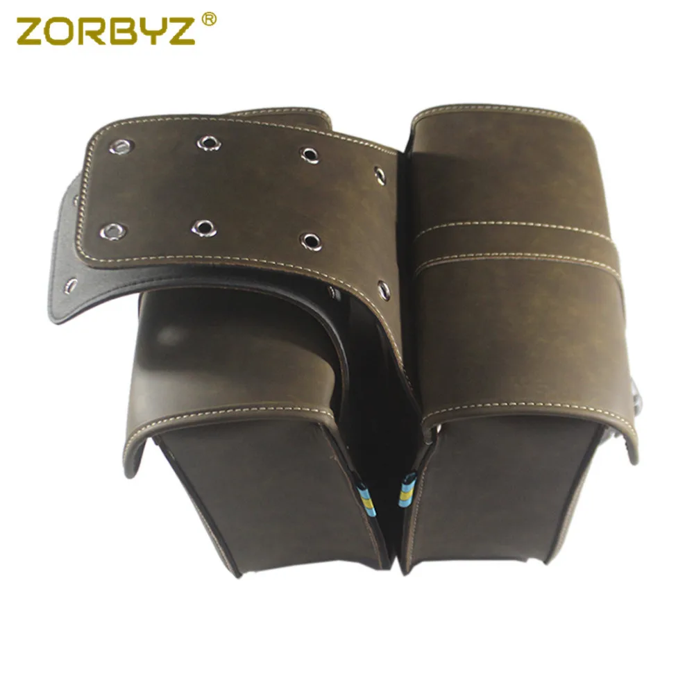 ZORBYZ мотоцикл чай искусственная кожа сиденье мешок Panniers седло боковые сумки для
