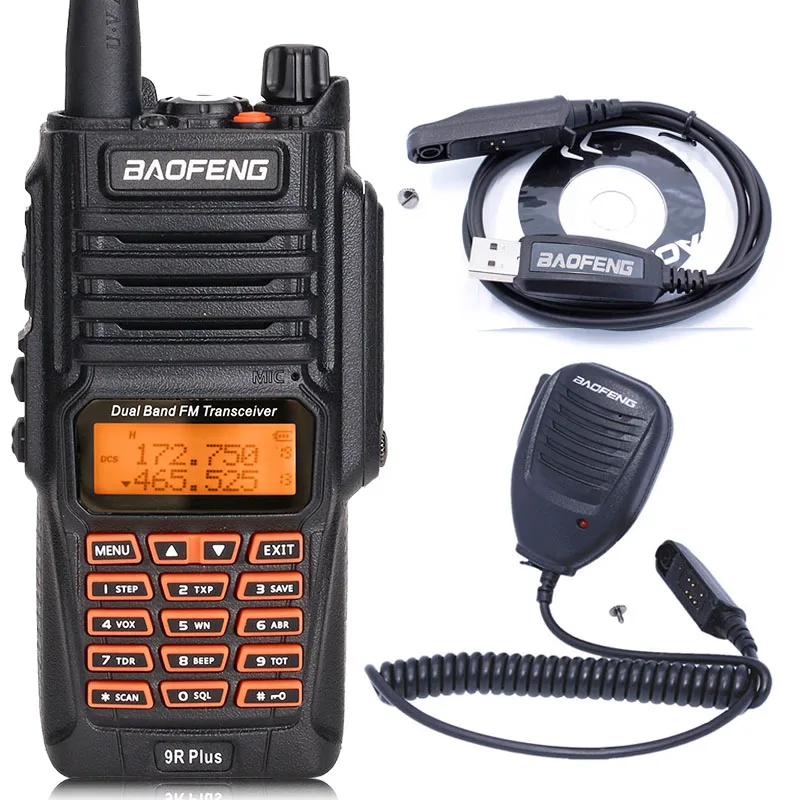 Baofeng UV-9R Plus Водонепроницаемая рация 8 Вт двухстороннее радио двухдиапазонное портативное радио 10 км дальность UV9R CB Ham портативное радио - Color: add as pic 1