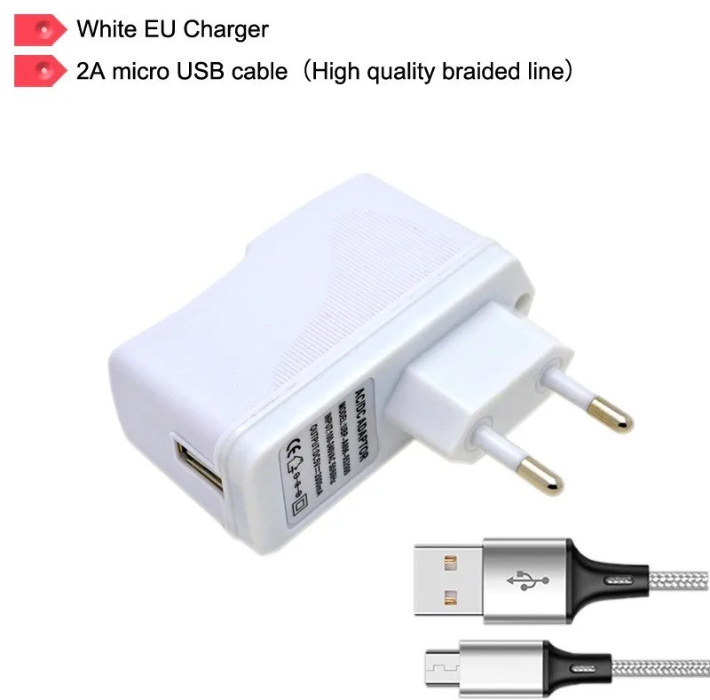 Универсальное зарядное устройство для мобильного телефона ЕС Подключите USB Зарядное устройство высокой мощности 2A USB Адаптеры питания смарт зарядки для Apple Samsung iPad Планшеты - Тип штекера: White EU micro USB