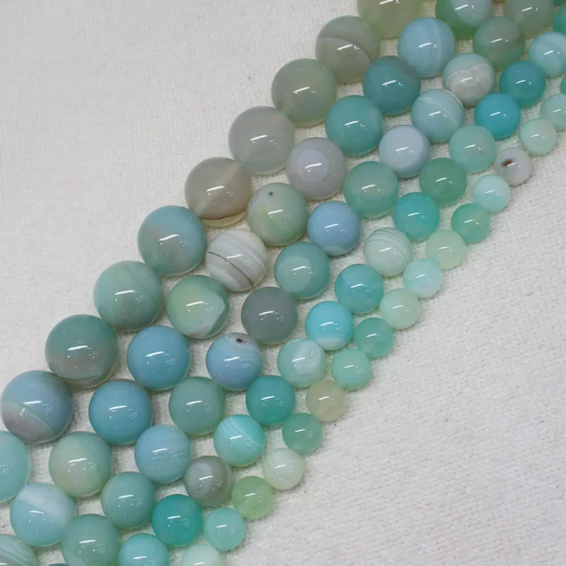 

Mini.order is $7! 8-16mm Skyblue Multicolor Stripe banded Agates Onyx Round DIY Spacer Loose Beads 15"