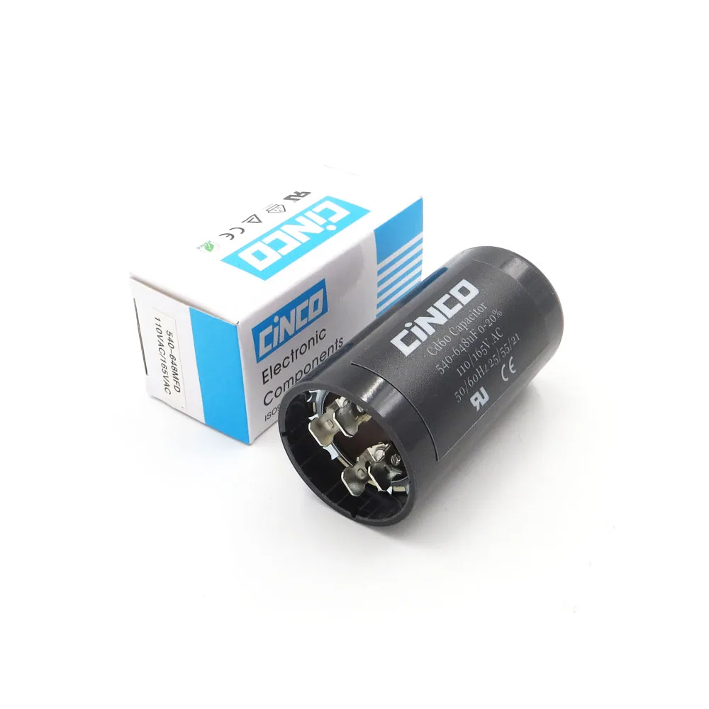 CD60 моторный запускаемый конденсатор 540 648 мкФ 110V 125V 165V mfd uf mf компрессор вентиляции