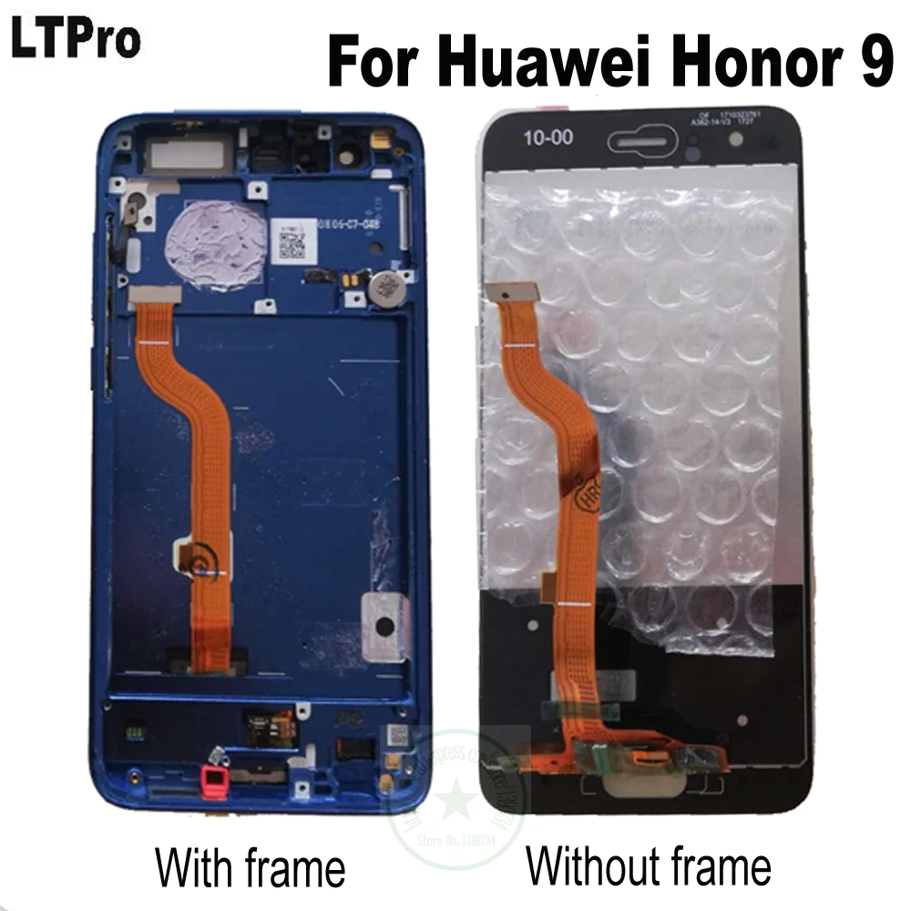 

LTPro Tested LCD Display Touch Screen Panel Digitizer Assembly with frame For Huawei Honor 9 STF-L09 STF-AL10 STF-AL00 5.15