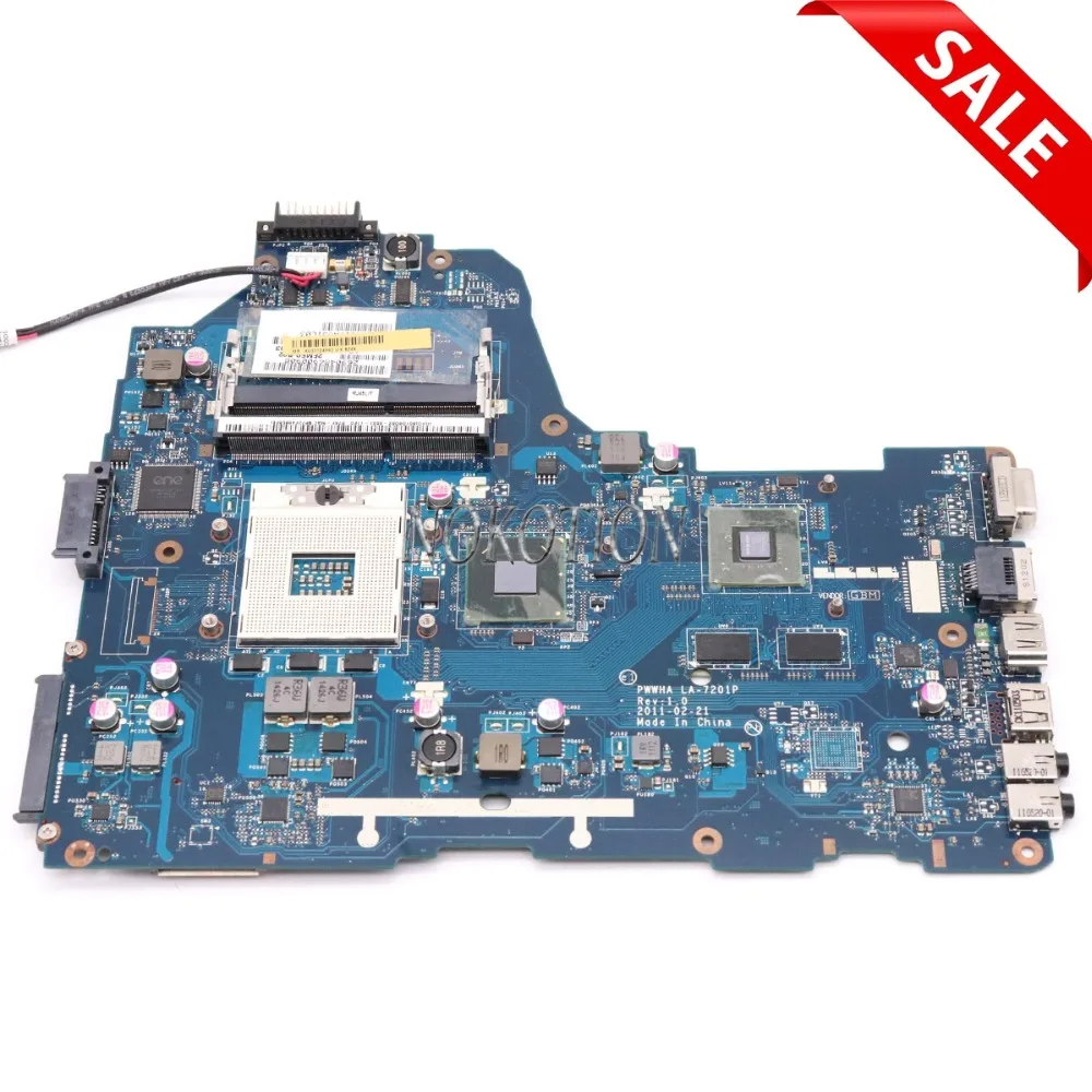 

Материнская плата NOKOTION PWWHA LA-7201P Rev 1,0 MB K000128440 для ноутбука toshiba satellite C660 HM65 GeForce