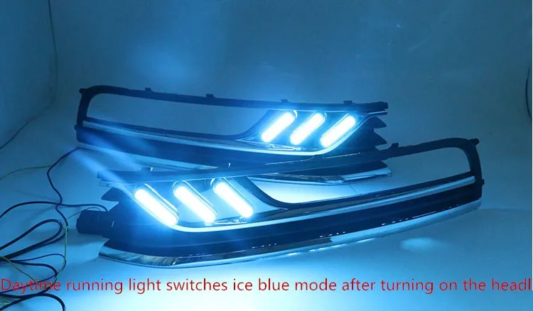 EOsuns светодиодный DRL дневного света для Volkswagen VW Passat B7, беспроводной контрольный переключатель, тусклый контроль, высокое качество
