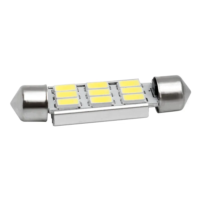 10 шт. 42 мм 6418 C5W C10W SV8.5 9 SMD 5630 5730 светодиодный белый CANBUS безошибочный автомобильный