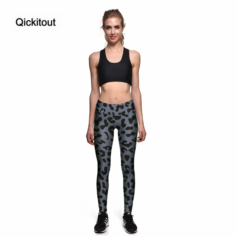 Qickitout модные леггинсы для девочек принт из мультфильма Новое поступление Для женщин пикантные черные сапоги с серой вставкой из коровьей кожи 3dprint брюки Для женщин Штаны с высокой посадкой Брюки Фитнес S-XXXXL