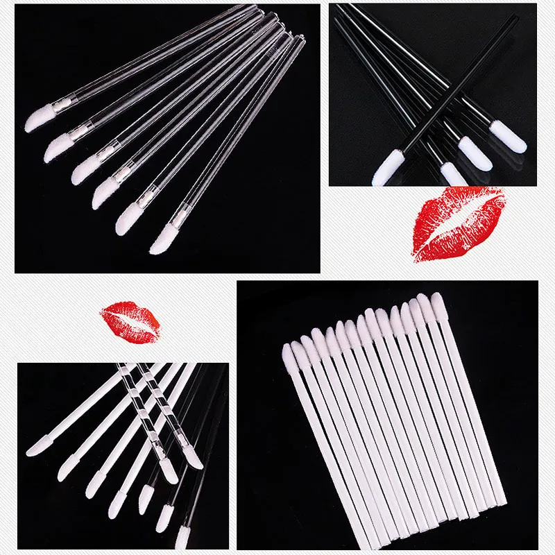 100 шт. набор кистей для макияжа Maquillage тушь ресниц Wands губная щетка губ чистки