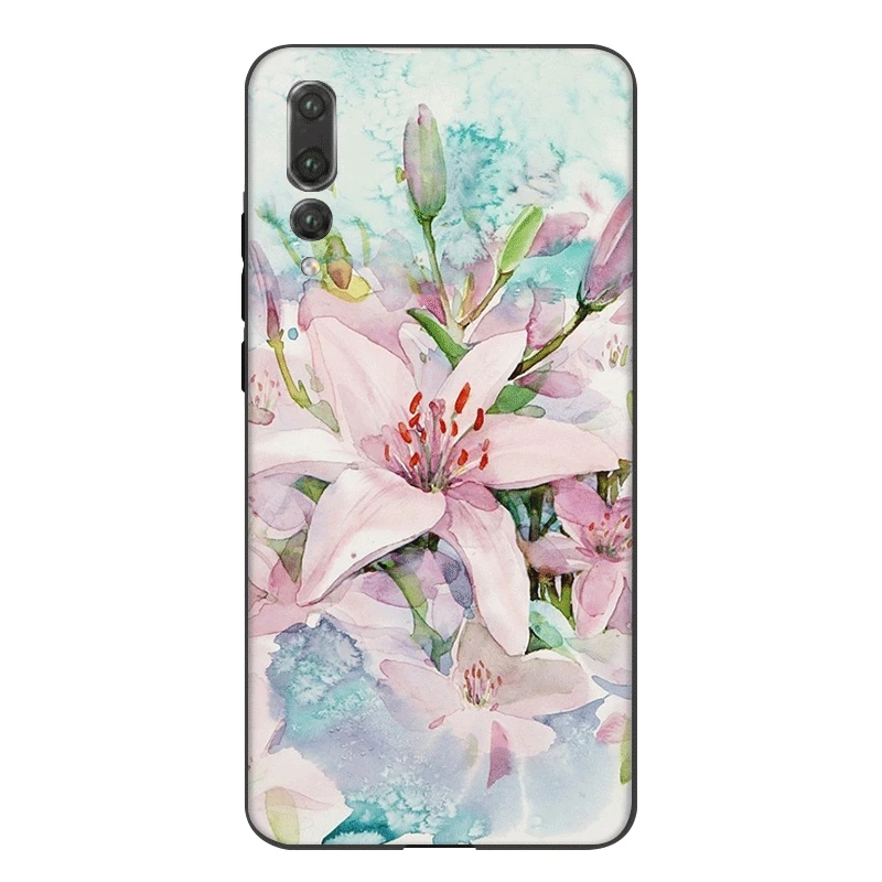 Силиконовый ТПУ чехол с Фламинго цветочным узором для huawei P8 P9 P10 P20 Lite Mini Pro P Smart