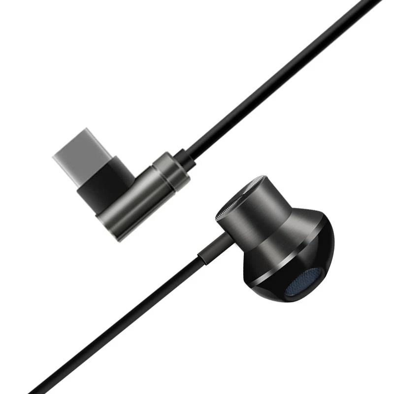 Игровые наушники с разъемом USB Type C L образные глубокие басы Hifi металлические