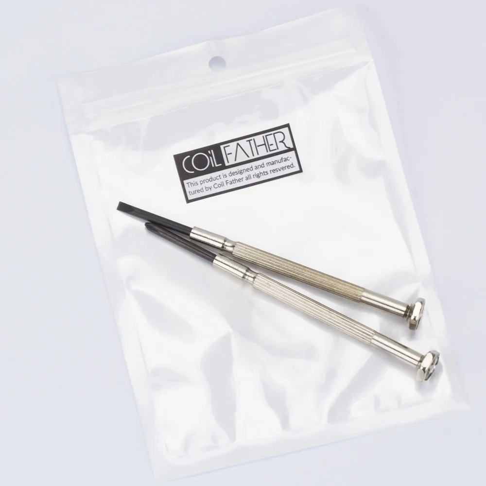 

Vape Screwdrivers Tool Set Phillips / Flat Blade Crosstip Screwdriver 3mm +- 360 Rotating Anti Slip for Electronic Cigarette Kit