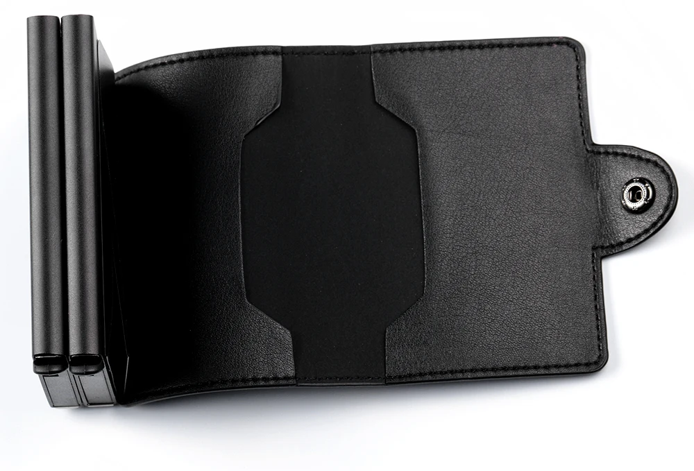 Rfid держатель для карт, кошелек, Маленький Смарт-кошелек, высокое качество, кошелек для мужчин, сумка для денег, мини-кошелек, Мужской винтажный Автоматический алюминиевый