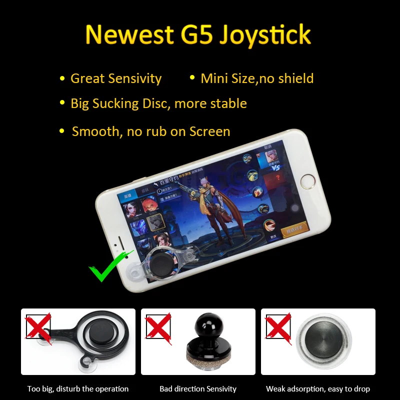2pcs Mobile Phone Game Fling Mini Joystick on Screen Thumb Controller for Android iPhone Smartphones Cellphone Touch | Электроника