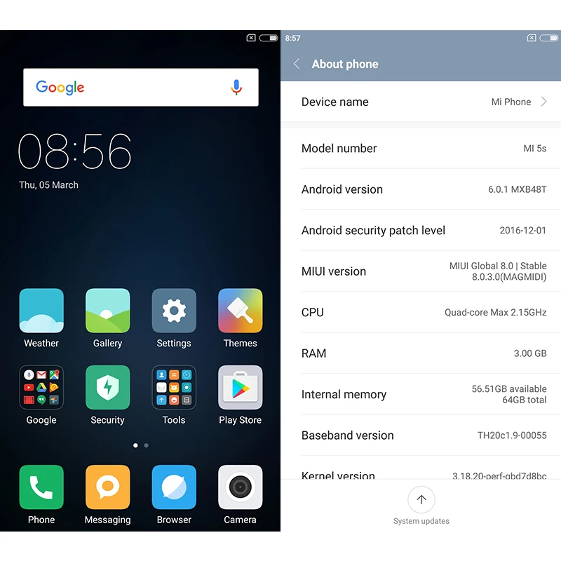 Original Xiaomi Mi5s Mi 5S Mobile Phone 3GB RAM 64GB ROM Snapdragon 821 Quad Core 5.15"Inch 1920x1080P Fingerprint ID MIUI 8 | Мобильные