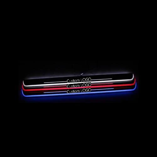 LED moving light pedal for Volkswagen PASSAT Tiguan Jetta Lamando CC golf door sill welcome Interior Mouldings 2Pcs | Автомобили и