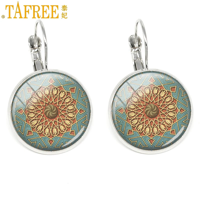 TAFREE 2017 новые серьги-клипсы в винтажном богемном стиле для женщин Мандала йога