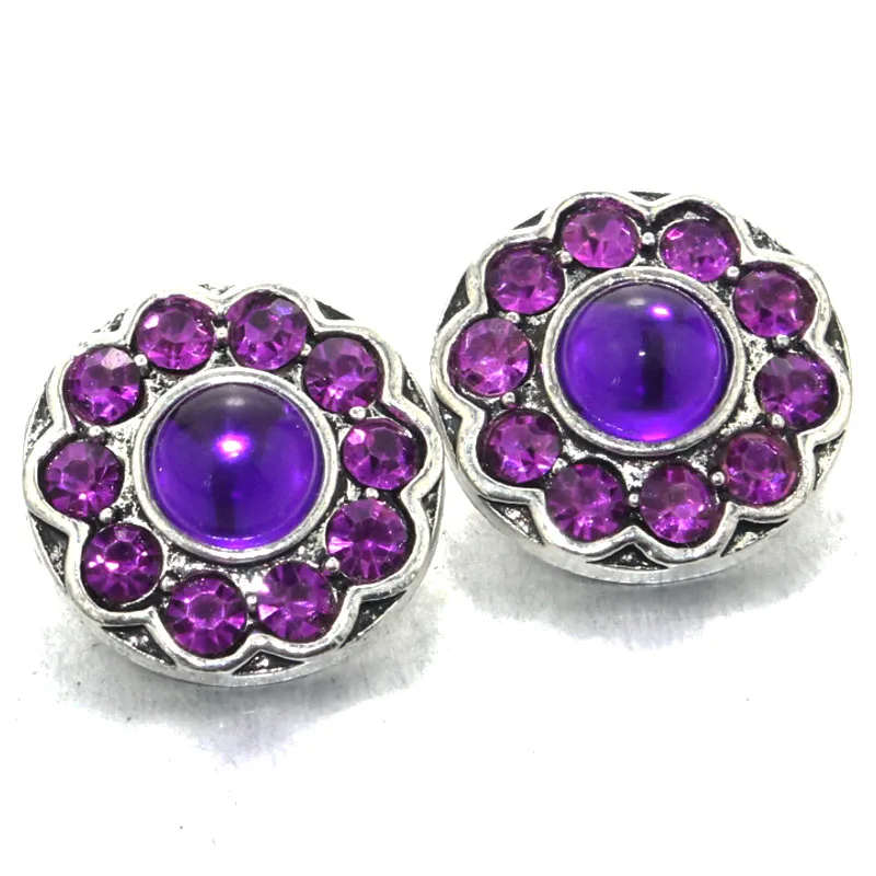 Женские металлические часы с кристаллами 18 мм кнопкой-защелкой для кожаных