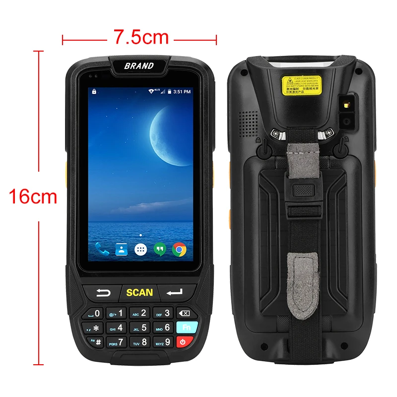 PDA терминал 1D/2D считыватель штрих кодов Android 7 сборщик данных Wifi Bluetooth для
