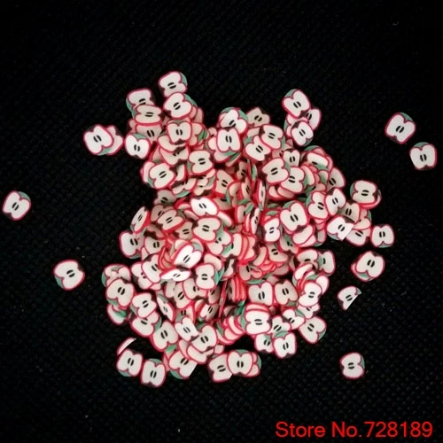 DIY Цветные 3D яблоко апельсин киви Фрукты Fimo Дизайн ногтей украшения Ломтики Полимерная глина инструменты для макияжа - Цвет: 1