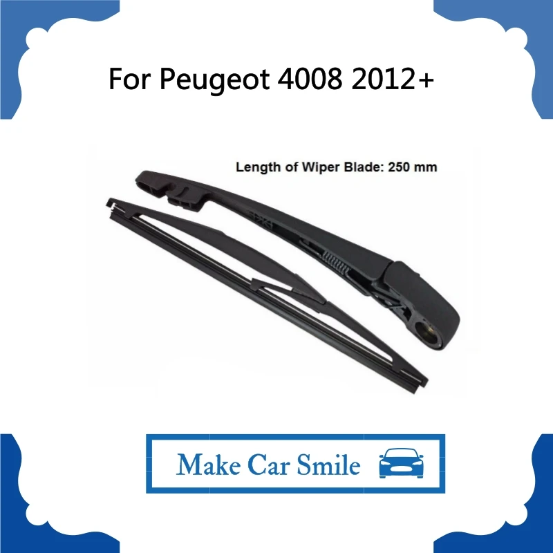 

Back Wiper Blade For Peugeot 4008 2012+ Rear Windshield Window Windscreen Wiper Arm + Blade Set 250mm