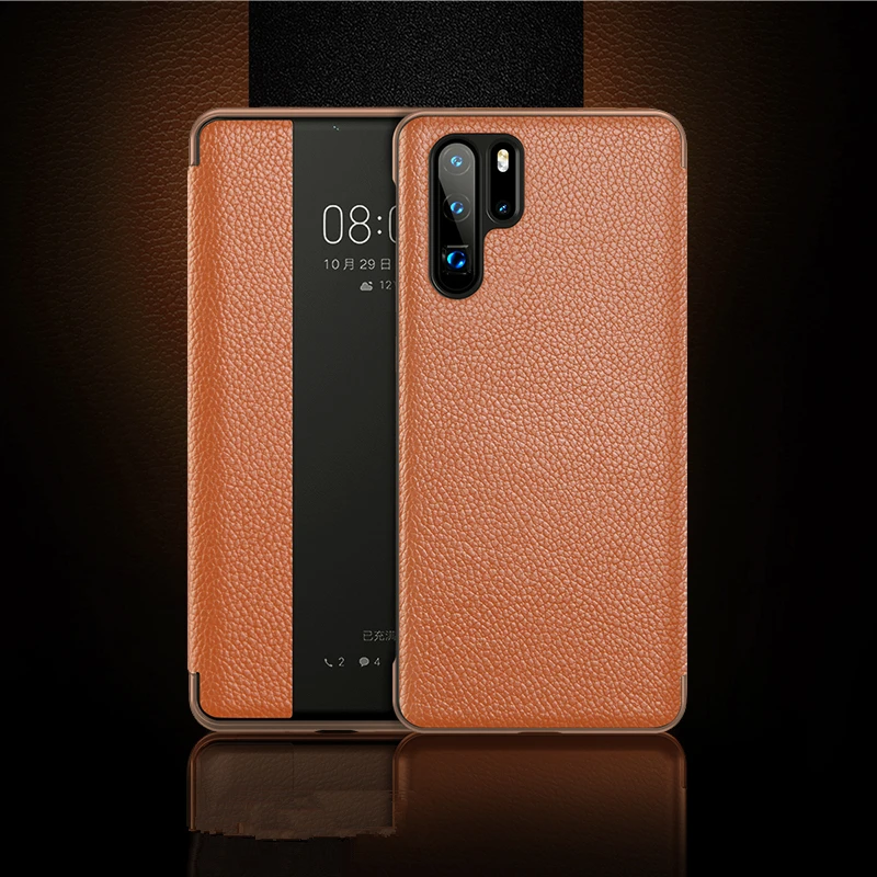 P30 Pro чехол для смартфона из натуральной кожи Huawei P20 откидной Чехол Mate 10 20