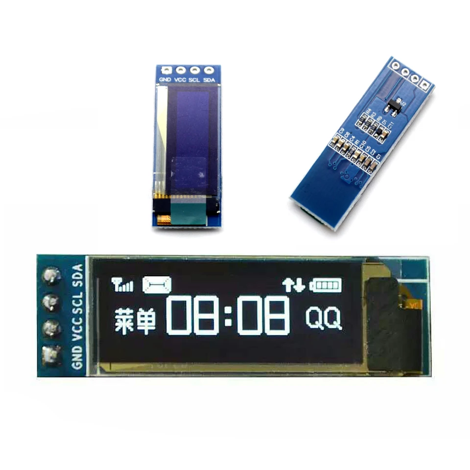 0 91 дюймов 128x32 128 32 I2C IIC интерфейс серийный белый синий OLED ЖК дисплей модуль &quot12832