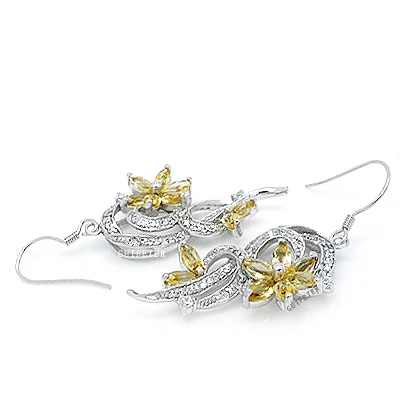 2015 New Tanzanite Earrings for Woman 925 solid silver plated 18KPG white gold insect Earrings_gems_jewelry | Украшения и