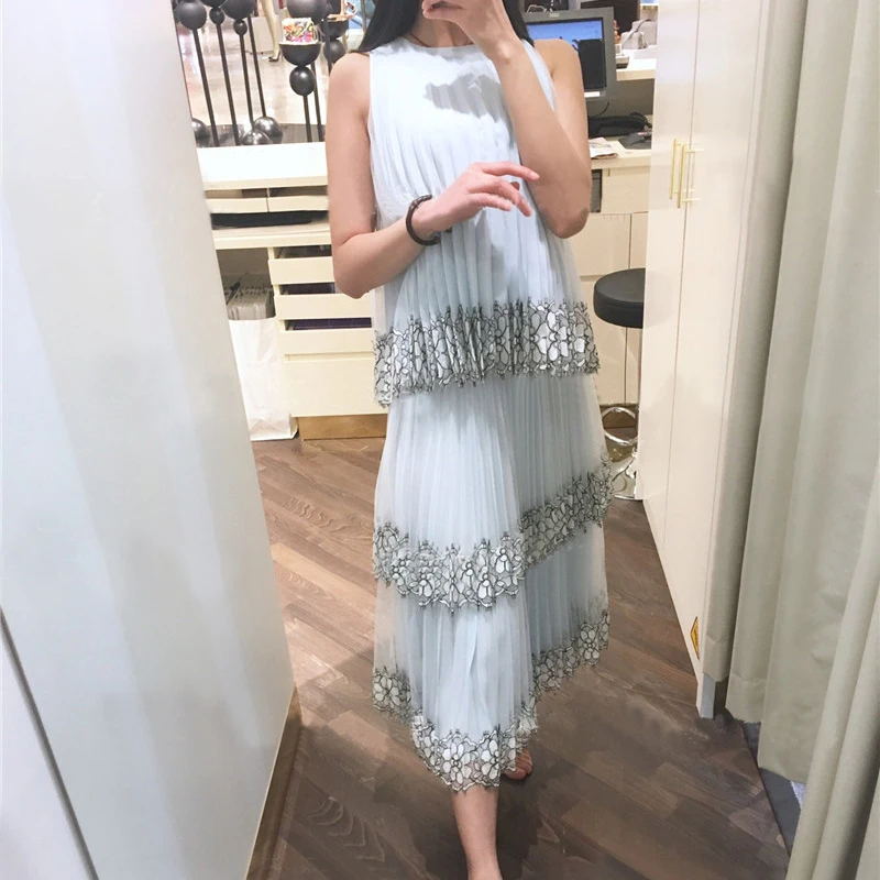 Женский Дизайнерский Костюм кружевной сетчатый костюм в стиле пэчворк