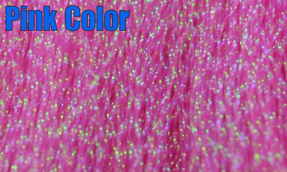 MNFT 5Pcs Flashabou Holographic Tinsel Fly Fishing Tying Crystal Flash String Jig Hook Lure Making Fishing Material Pink Red Etc